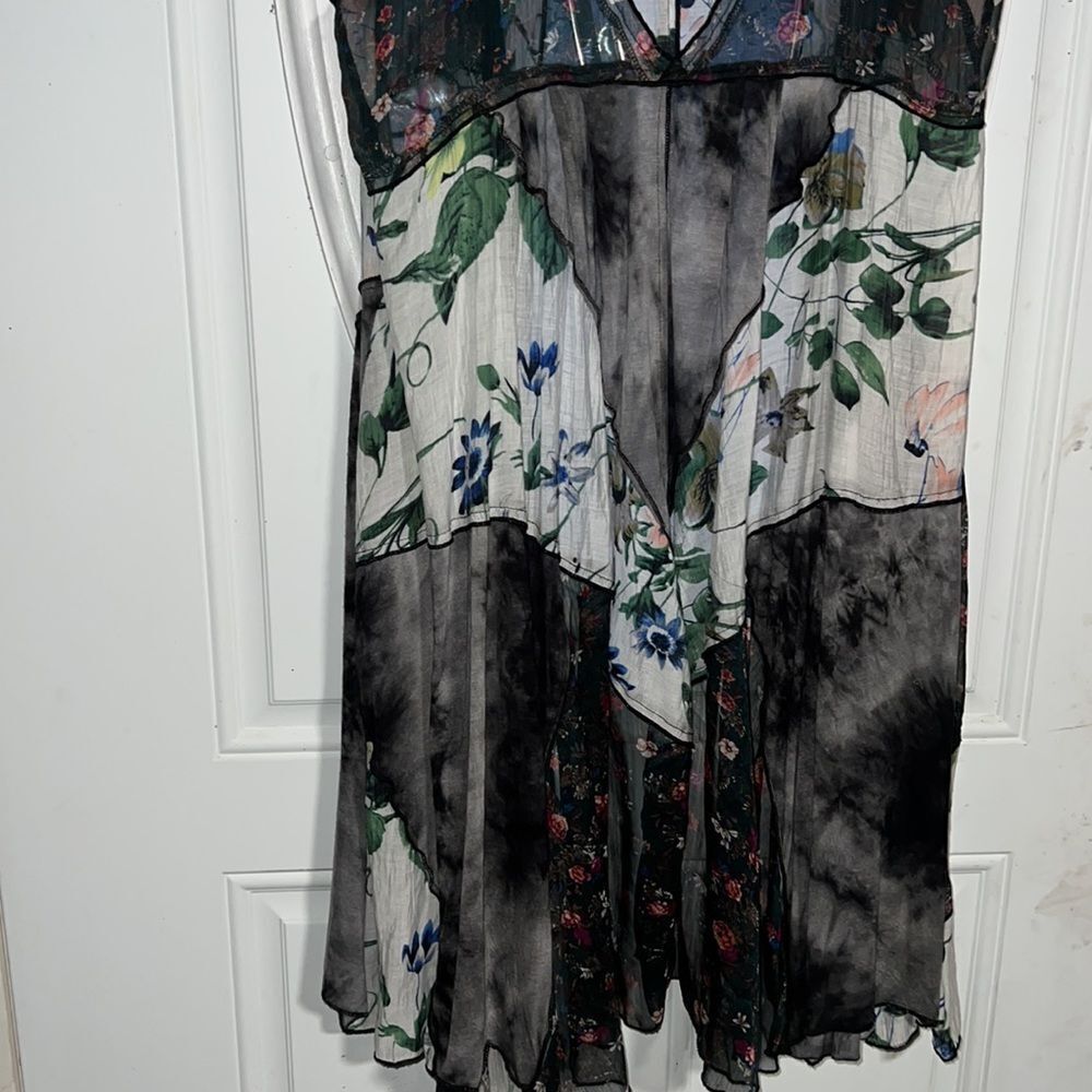 Fleur De Lis Boho Patchwork Vest Flowy Lagenlook.… - image 8